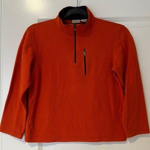 LL Bean Quarter Zip Fleece Top
